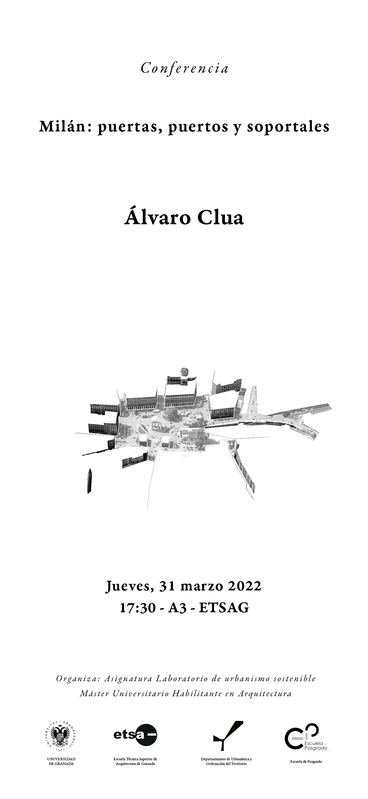 Cartel de la conferencia de Álvaro Clua.