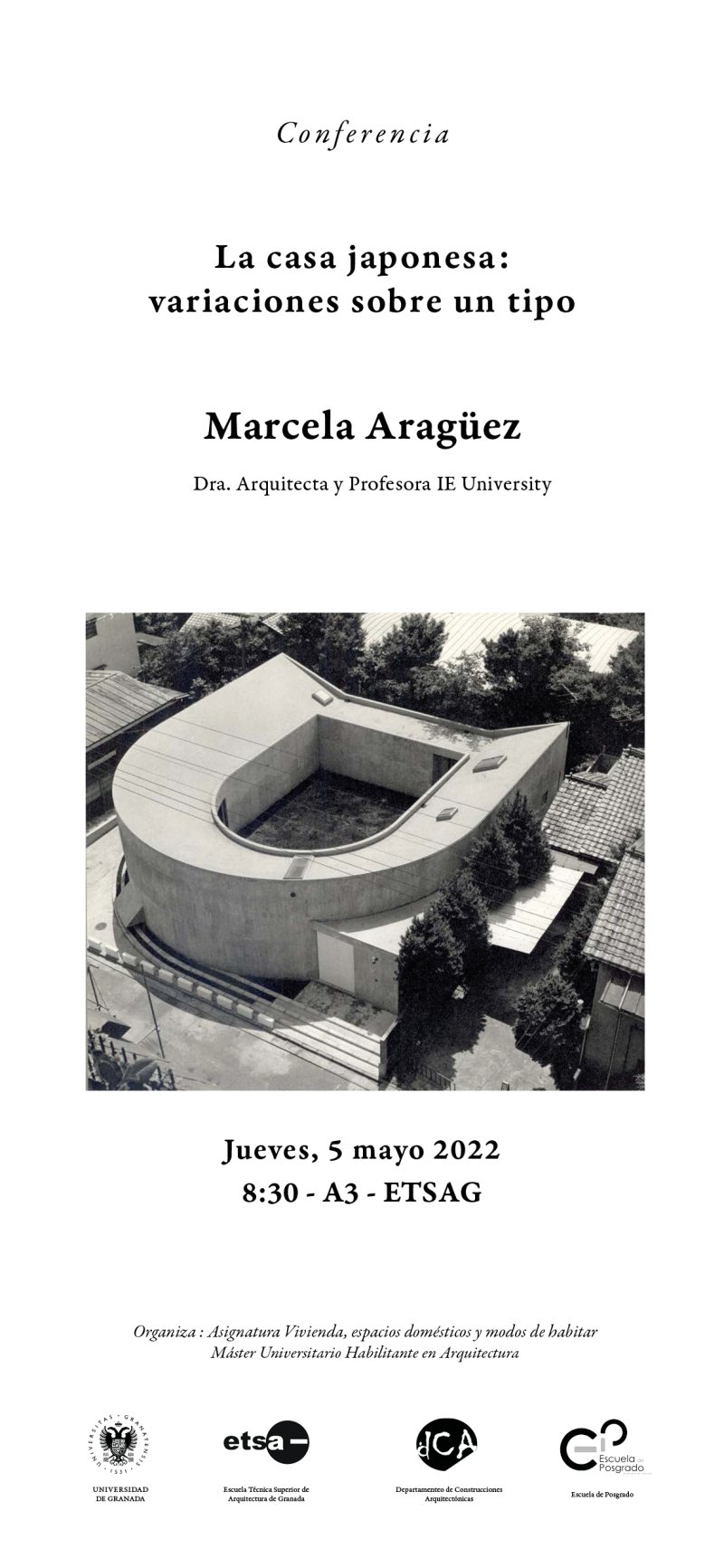 Cartel de la conferencia de Marcela Aragüez