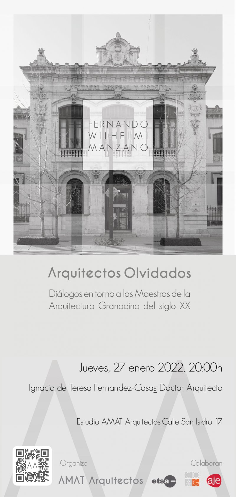 Cartel de la exposición "Arquitectos Olvidados"